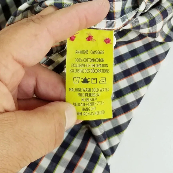 Robert Graham "X" Tailored Fit XL Men's Embroidered Logo Black White Red Trim - Picture 10 of 10